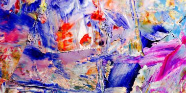 Renkli soyut arka plan duvar kağıdı. Modern motif görsel sanat. Yağlı boya karışımı. Moda el boyama bezi. Duvar dekorasyonu ve Duvar resimleri fikri.