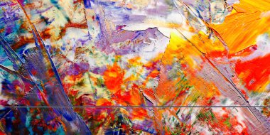 Renkli soyut arka plan duvar kağıdı. Modern motif görsel sanat. Yağlı boya karışımı. Moda el boyama bezi. Duvar dekorasyonu ve Duvar resimleri fikri.