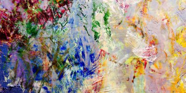 Renkli soyut arka plan duvar kağıdı. Modern motif görsel sanat. Yağlı boya karışımı. Moda el boyama bezi. Duvar dekorasyonu ve Duvar resimleri fikri.
