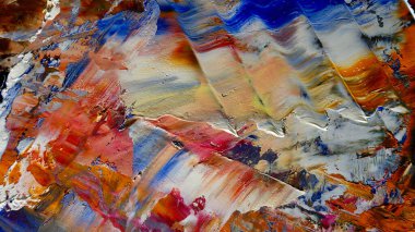 Renkli soyut arka plan duvar kağıdı. Modern motif görsel sanat. Yağlı boya karışımı. Moda el boyama bezi. Duvar dekorasyonu ve Duvar resimleri fikri.