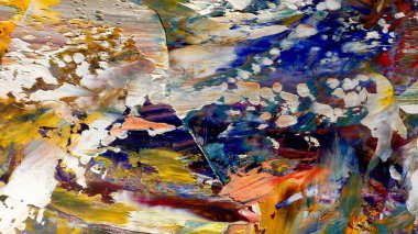 Renkli soyut arka plan duvar kağıdı. Modern motif görsel sanat. Yağlı boya karışımı. Moda el boyama bezi. Duvar dekorasyonu ve Duvar resimleri fikri.