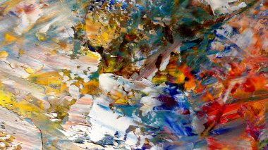 Renkli soyut arka plan duvar kağıdı. Modern motif görsel sanat. Yağlı boya karışımı. Moda el boyama bezi. Duvar dekorasyonu ve Duvar resimleri fikri.