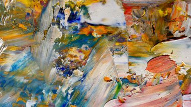 Renkli soyut arka plan duvar kağıdı. Modern motif görsel sanat. Yağlı boya karışımı. Moda el boyama bezi. Duvar dekorasyonu ve Duvar resimleri fikri.