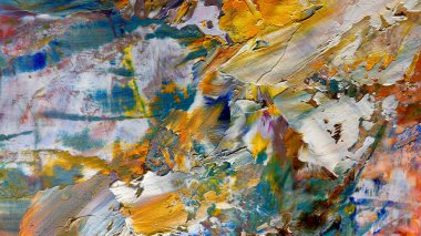 Renkli soyut arka plan duvar kağıdı. Modern motif görsel sanat. Yağlı boya karışımı. Moda el boyama bezi. Duvar dekorasyonu ve Duvar resimleri fikri.