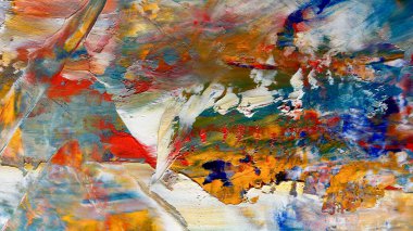 Renkli soyut arka plan duvar kağıdı. Modern motif görsel sanat. Yağlı boya karışımı. Moda el boyama bezi. Duvar dekorasyonu ve duvar resimleri fikri. 3 Boyutlu Doku