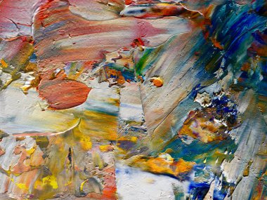 Renkli soyut arka plan duvar kağıdı. Modern motif görsel sanat. Yağlı boya karışımı. Moda el boyama bezi. Duvar dekorasyonu ve duvar resimleri fikri. 3 Boyutlu Doku