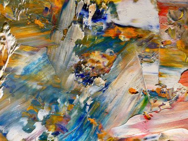 Renkli soyut arka plan duvar kağıdı. Modern motif görsel sanat. Yağlı boya karışımı. Moda el boyama bezi. Duvar dekorasyonu ve duvar resimleri fikri. 3 Boyutlu Doku