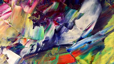 Renkli soyut arka plan duvar kağıdı. Modern motif görsel sanat. Yağlı boya karışımı. Moda el boyama bezi. Duvar dekorasyonu ve Duvar resimleri fikri.