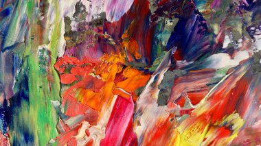 Renkli soyut arka plan duvar kağıdı. Modern motif görsel sanat. Yağlı boya karışımı. Moda el boyama bezi. Duvar dekorasyonu ve Duvar resimleri fikri.