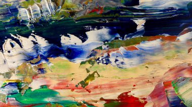 Renkli soyut arka plan duvar kağıdı. Modern motif görsel sanat. Yağlı boya karışımı. Moda el boyama bezi. Duvar dekorasyonu ve Duvar resimleri fikri