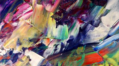 Renkli soyut arka plan duvar kağıdı. Modern motif görsel sanat. Yağlı boya karışımı. Moda el boyama bezi. Duvar dekorasyonu ve Duvar resimleri fikri. 