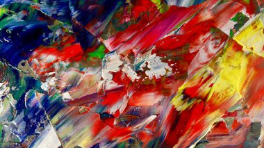 Renkli soyut arka plan duvar kağıdı. Modern motif görsel sanat. Yağlı boya karışımı. Moda el boyama bezi. Duvar dekorasyonu ve Duvar resimleri fikri. 