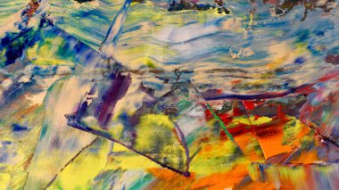 Renkli soyut arka plan duvar kağıdı. Modern motif görsel sanat. Yağlı boya karışımı. Moda el boyama bezi. Duvar dekorasyonu ve Duvar resimleri fikri. 