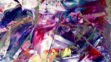 Renkli soyut arka plan duvar kağıdı. Modern motif görsel sanat. Yağlı boya karışımı. Moda el boyama bezi. Duvar dekorasyonu ve Duvar resimleri fikri. 