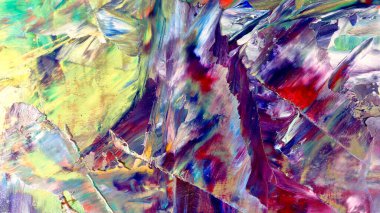 Renkli soyut arka plan duvar kağıdı. Modern motif görsel sanat. Yağlı boya karışımı. Moda el boyama bezi. Duvar dekorasyonu ve Duvar resimleri fikri. 