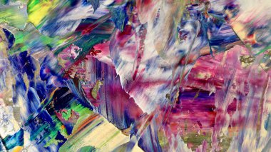 Renkli soyut arka plan duvar kağıdı. Modern motif görsel sanat. Yağlı boya karışımı. Moda el boyama bezi. Duvar dekorasyonu ve Duvar resimleri fikri. 