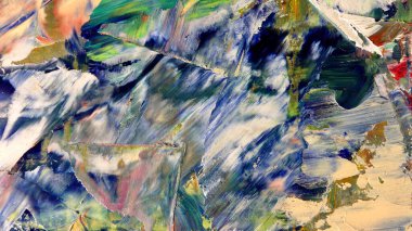 Renkli soyut arka plan duvar kağıdı. Modern motif görsel sanat. Yağlı boya karışımı. Moda el boyama bezi. Duvar dekorasyonu ve Duvar resimleri fikri. 