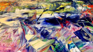 Renkli soyut arka plan duvar kağıdı. Modern motif görsel sanat. Yağlı boya karışımı. Moda el boyama bezi. Duvar dekorasyonu ve Duvar resimleri fikri. 