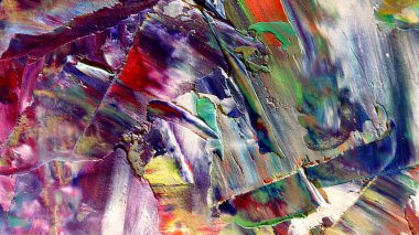 Renkli soyut arka plan duvar kağıdı. Modern motif görsel sanat. Yağlı boya karışımı. Moda el boyama bezi. Duvar dekorasyonu ve Duvar resimleri fikri. 