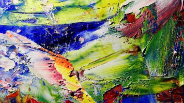 Renkli soyut arka plan duvar kağıdı. Modern motif görsel sanat. Yağlı boya karışımı. Moda el boyama bezi. Duvar dekorasyonu ve Duvar resimleri fikri.