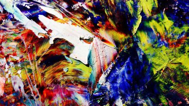 Renkli soyut arka plan duvar kağıdı. Modern motif görsel sanat. Yağlı boya karışımı. Moda el boyama bezi. Duvar dekorasyonu ve Duvar resimleri fikri.