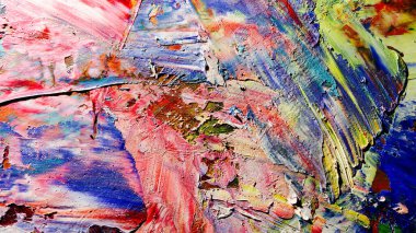Renkli soyut arka plan duvar kağıdı. Modern motif görsel sanat. Yağlı boya karışımı. Moda el boyama bezi. Duvar dekorasyonu ve Duvar resimleri fikri.