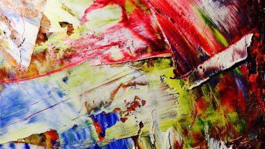 Renkli soyut arka plan duvar kağıdı. Modern motif görsel sanat. Yağlı boya karışımı. Moda el boyama bezi. Duvar dekorasyonu ve Duvar resimleri fikri.