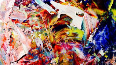 Renkli soyut arka plan duvar kağıdı. Modern motif görsel sanat. Yağlı boya karışımı. Moda el boyama bezi. Duvar dekorasyonu ve Duvar resimleri fikri.