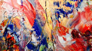 Renkli soyut arka plan duvar kağıdı. Modern motif görsel sanat. Yağlı boya karışımı. Moda el boyama bezi. Duvar dekorasyonu ve Duvar resimleri fikri.