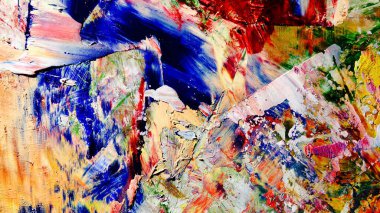 Renkli soyut arka plan duvar kağıdı. Modern motif görsel sanat. Yağlı boya karışımı. Moda el boyama bezi. Duvar dekorasyonu ve Duvar resimleri fikri.