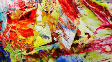 Renkli soyut arka plan duvar kağıdı. Modern motif görsel sanat. Yağlı boya karışımı. Moda el boyama bezi. Duvar dekorasyonu ve Duvar resimleri fikri.