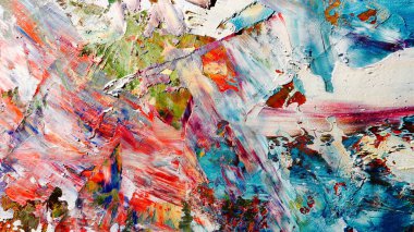 Renkli soyut arka plan duvar kağıdı. Modern motif görsel sanat. Yağlı boya karışımı. Moda el boyama bezi. Duvar dekorasyonu ve Duvar resimleri fikri.