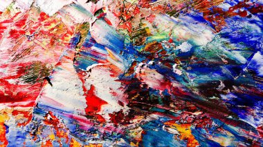 Renkli soyut arka plan duvar kağıdı. Modern motif görsel sanat. Yağlı boya karışımı. Moda el boyama bezi. Duvar dekorasyonu ve Duvar resimleri fikri.