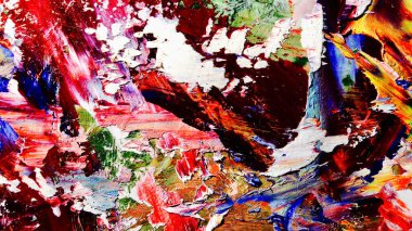 Renkli soyut arka plan duvar kağıdı. Modern motif görsel sanat. Yağlı boya karışımı. Moda el boyama bezi. Duvar dekorasyonu ve Duvar resimleri fikri.