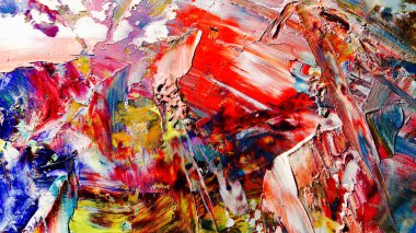 Renkli soyut arka plan duvar kağıdı. Modern motif görsel sanat. Yağlı boya karışımı. Moda el boyama bezi. Duvar dekorasyonu ve Duvar resimleri fikri.