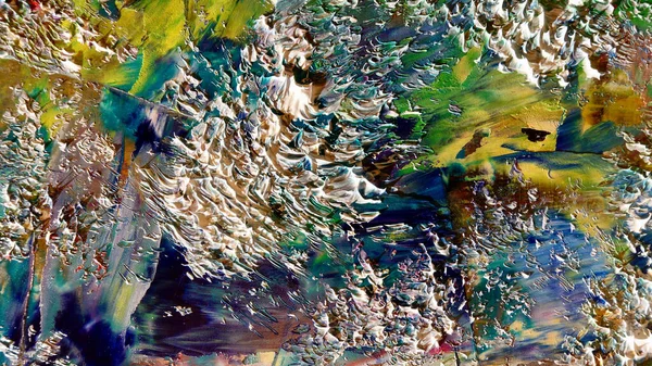 Renkli soyut arka plan duvar kağıdı. Modern motif görsel sanat. Yağlı boya karışımı. Moda el boyama bezi. Duvar dekorasyonu ve Duvar resimleri fikri. 