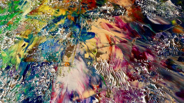 Renkli soyut arka plan duvar kağıdı. Modern motif görsel sanat. Yağlı boya karışımı. Moda el boyama bezi. Duvar dekorasyonu ve Duvar resimleri fikri.