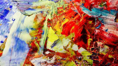 Renkli soyut arka plan duvar kağıdı. Modern motif görsel sanat. Yağlı boya karışımı. Moda el boyama bezi. Duvar dekorasyonu ve Duvar resimleri fikri.