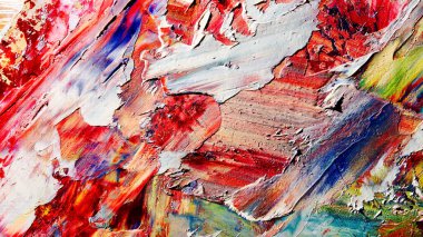 Renkli soyut arka plan duvar kağıdı. Modern motif görsel sanat. Yağlı boya karışımı. Moda el boyama bezi. Duvar dekorasyonu ve Duvar resimleri fikri.