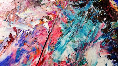 Renkli soyut arka plan duvar kağıdı. Modern motif görsel sanat. Yağlı boya karışımı. Moda el boyama bezi. Duvar dekorasyonu ve Duvar resimleri fikri.