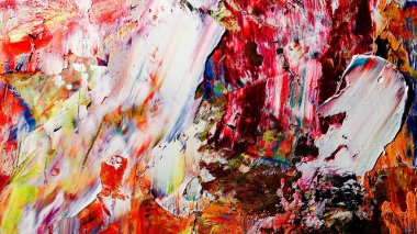 Renkli soyut arka plan duvar kağıdı. Modern motif görsel sanat. Yağlı boya karışımı. Moda el boyama bezi. Duvar dekorasyonu ve Duvar resimleri fikri.