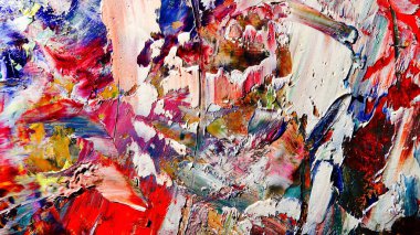 Renkli soyut arka plan duvar kağıdı. Modern motif görsel sanat. Yağlı boya karışımı. Moda el boyama bezi. Duvar dekorasyonu ve Duvar resimleri fikri.