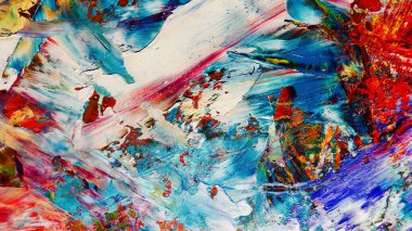 Renkli soyut arka plan duvar kağıdı. Modern motif görsel sanat. Yağlı boya karışımı. Moda el boyama bezi. Duvar dekorasyonu ve Duvar resimleri fikri.