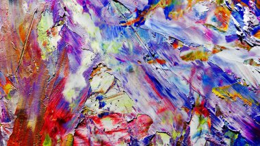 Renkli soyut arka plan duvar kağıdı. Modern motif görsel sanat. Yağlı boya karışımı. Moda el boyama bezi. Duvar dekorasyonu ve Duvar resimleri fikri.