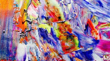 Renkli soyut arka plan duvar kağıdı. Modern motif görsel sanat. Yağlı boya karışımı. Moda el boyama bezi. Duvar dekorasyonu ve Duvar resimleri fikri.