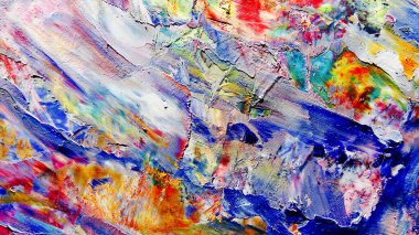 Renkli soyut arka plan duvar kağıdı. Modern motif görsel sanat. Yağlı boya karışımı. Moda el boyama bezi. Duvar dekorasyonu ve Duvar resimleri fikri.