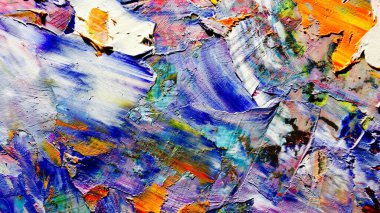Renkli soyut arka plan duvar kağıdı. Modern motif görsel sanat. Yağlı boya karışımı. Moda el boyama bezi. Duvar dekorasyonu ve Duvar resimleri fikri.