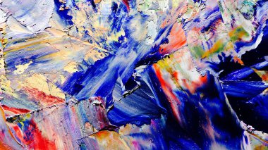 Renkli soyut arka plan duvar kağıdı. Modern motif görsel sanat. Yağlı boya karışımı. Moda el boyama bezi. Duvar dekorasyonu ve Duvar resimleri fikri.