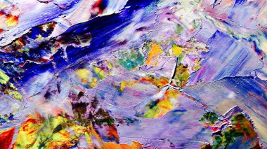 Renkli soyut arka plan duvar kağıdı. Modern motif görsel sanat. Yağlı boya karışımı. Moda el boyama bezi. Duvar dekorasyonu ve Duvar resimleri fikri.