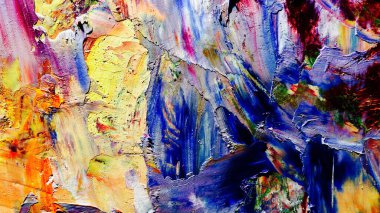 Renkli soyut arka plan duvar kağıdı. Modern motif görsel sanat. Yağlı boya karışımı. Moda el boyama bezi. Duvar dekorasyonu ve Duvar resimleri fikri.